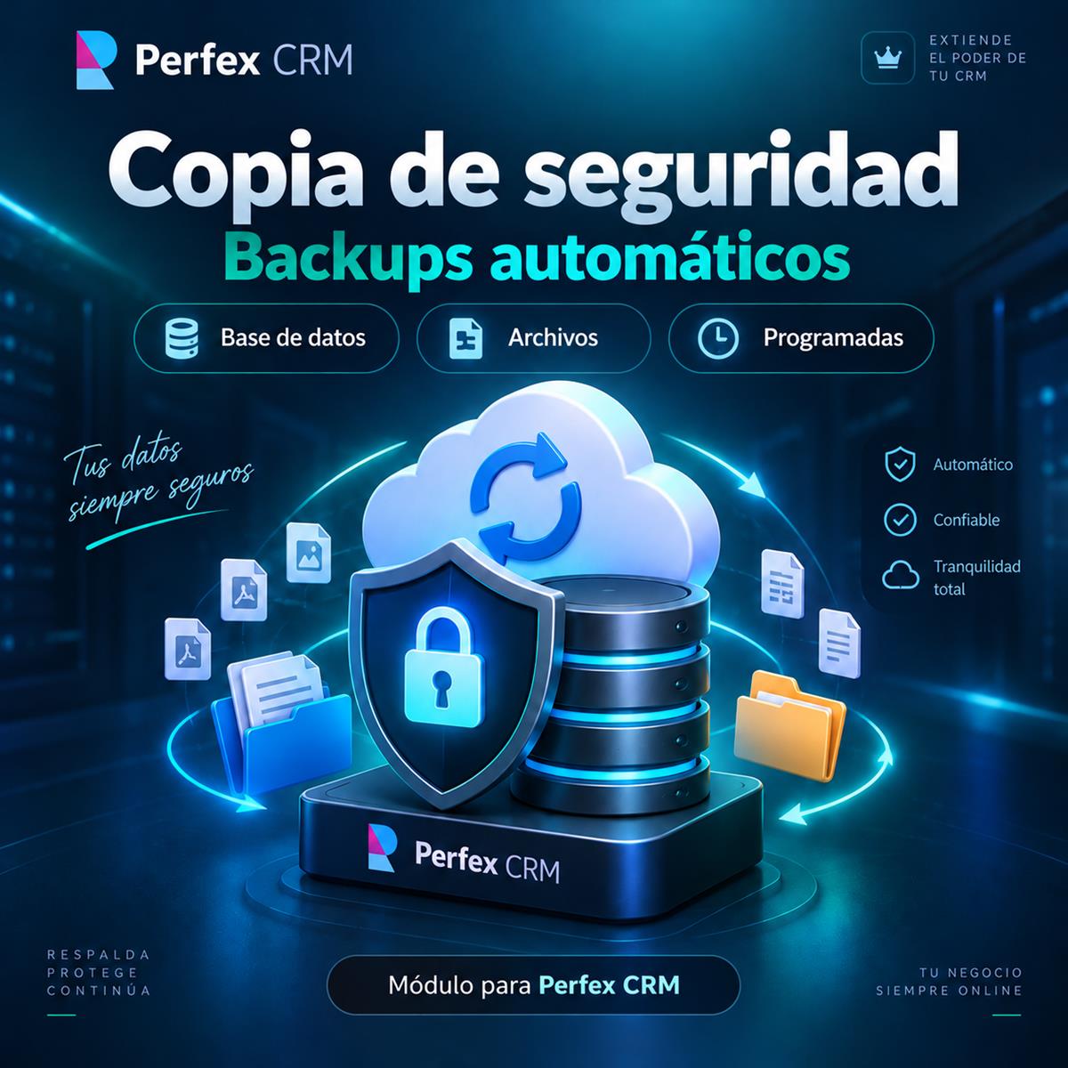 Módulo de Copias de Seguridad Automáticas para Perfex CRM
